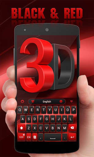 Play APK 3D Black and Red GO Keyboard Theme  and enjoy 3D Black and Red GO Keyboard Theme with UptoPlay com.jb.emoji.gokeyboard