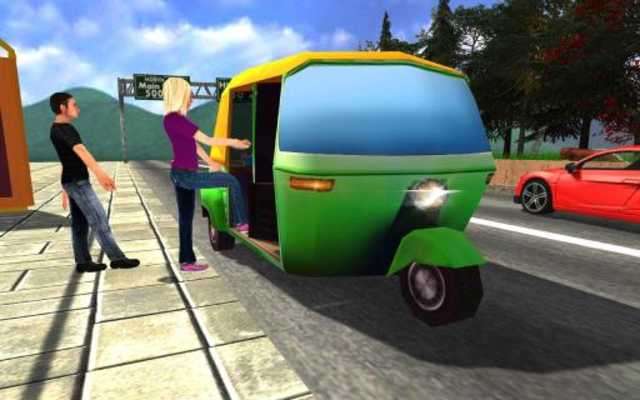 Play 3D Fast City Rickshaw Diver 