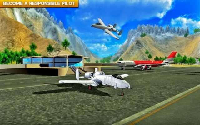 Play 3d flying simulator air plane games 