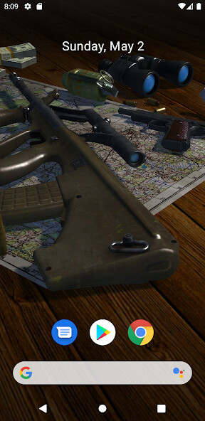 Play 3D Guns Live Wallpaper 