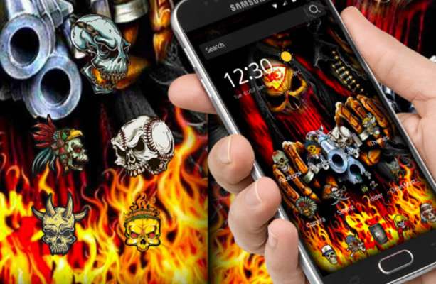 Play 3d hell fire guns skull graffiti theme 
