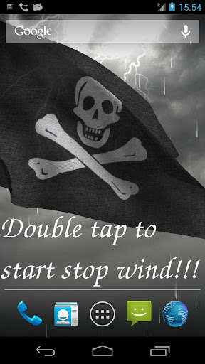 Play APK 3D Pirate Flag Live Wallpaper  and enjoy 3D Pirate Flag Live Wallpaper with UptoPlay com.app4joy.jolly_roger_free