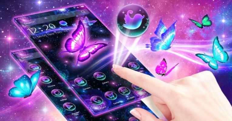 Play 3D Purple Butterfly Theme 