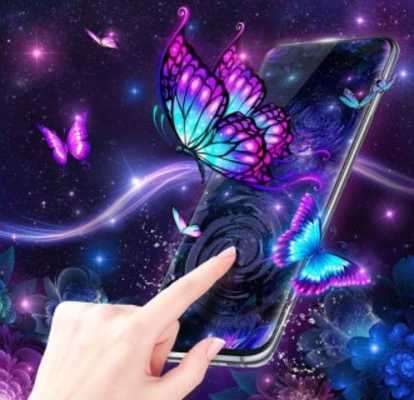 Play 3D Purple Butterfly Theme 