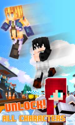 Play 3D Super Run Fairy Tail Block Skins Running and Jumping Games 