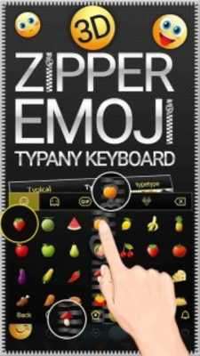 Play 3D Zipper Emojis Theme&Emoji Keyboard 