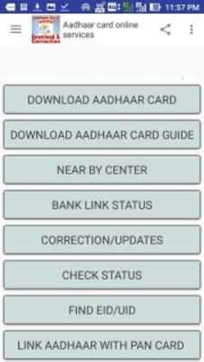 Play Aadhaar card online services 