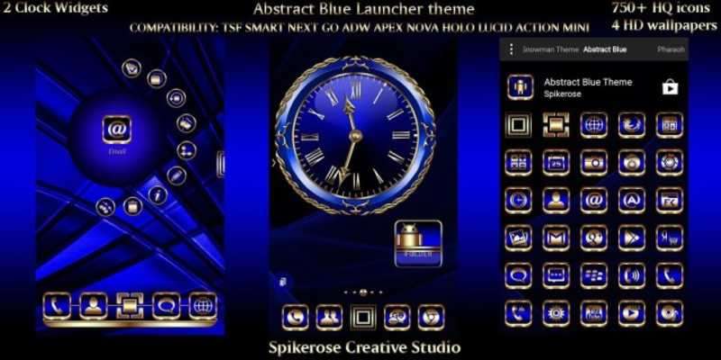Play Abstract Blue Launcher theme Play Abstract Blue Launcher theme