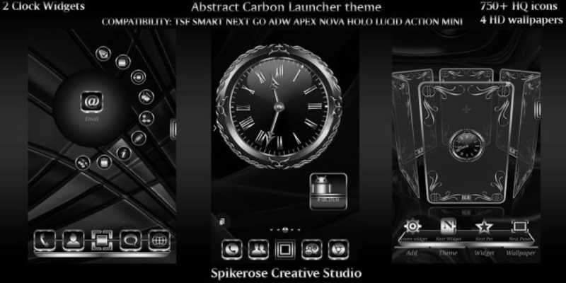 Play Abstract Carbon Launcher theme Play Abstract Carbon Launcher theme