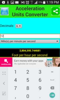 Play Acceleration Units Converter Play Acceleration Units Converter