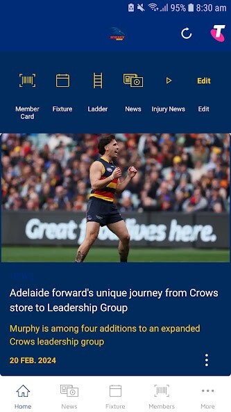 Play APK Adelaide Crows Official App  and enjoy Adelaide Crows Official App with UptoPlay com.afl.afl_adel.android