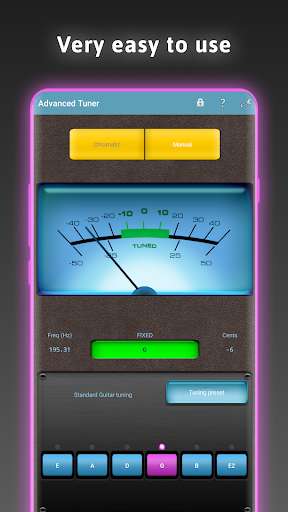 Play APK Advanced Tuner (for guitar, violin, bass, ukulele)  and enjoy Advanced Tuner (for guitar, violin, bass, ukulele) using 
