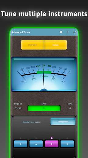 Play APK Advanced Tuner (for guitar, violin, bass, ukulele)  and enjoy Advanced Tuner (for guitar, violin, bass, ukulele) using 