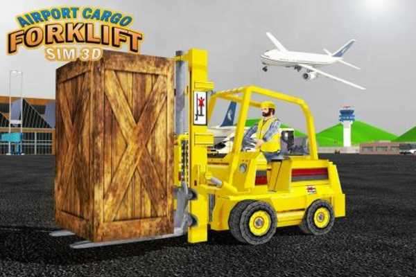 Play Airport Cargo Forklift Sim 3D 