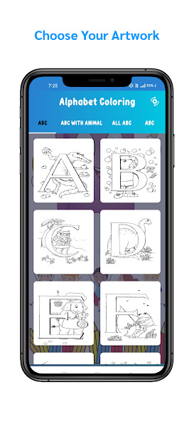 Play alphabet coloring book 