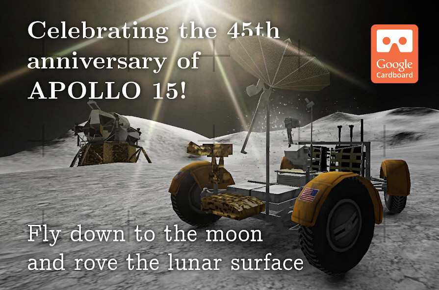 Play APK Apollo 15 Moon Landing VR  and enjoy Apollo 15 Moon Landing VR with UptoPlay com.ThomasKole.Apollo15VR