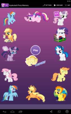 Play AppleJack Pony Memory 