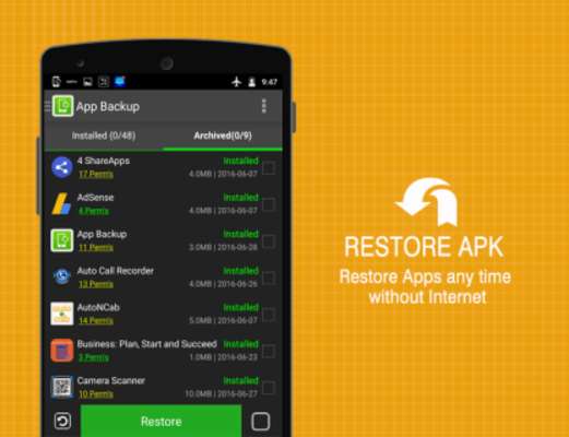 Play Apps Backup - Restore, Share 