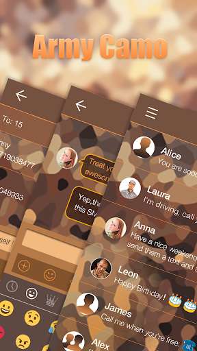 Play APK Army Camo Emoji Keyboard Theme  and enjoy Army Camo Emoji Keyboard Theme with UptoPlay emoji.keyboard.emoticonkeyboard