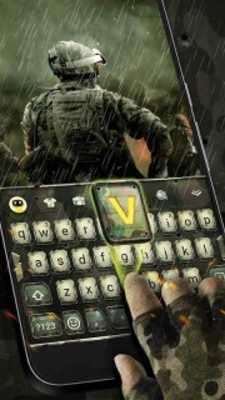 Play Army Camo Keyboard Theme for Woodland & Emoji 