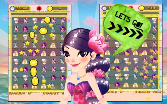 Play Barbie Mermaid Match3 
