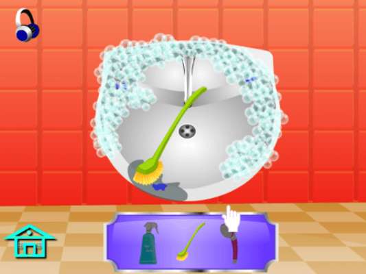 Play Bathroom cleaning girls games 