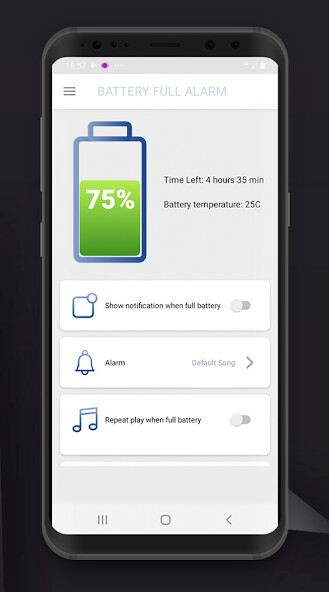 Play APK Battery Full Notification  and enjoy Battery Full Notification with UptoPlay com.mboyadjiev.batteryfullnotification
