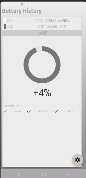 Play APK Battery history  and enjoy Battery history with UptoPlay com.psw.batteryToast