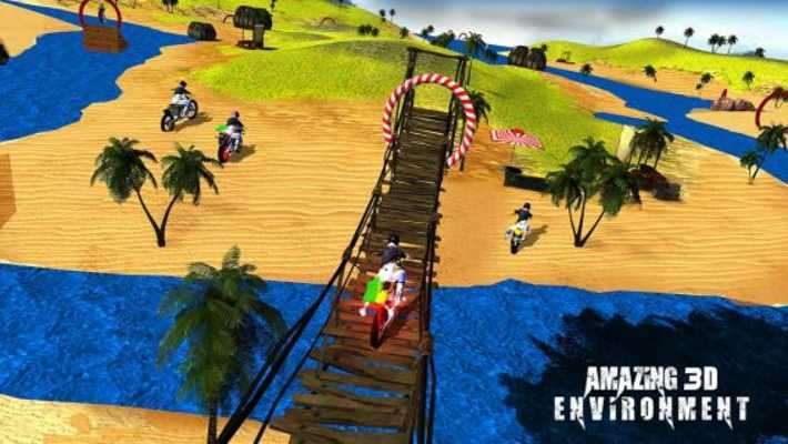 Play Beach Water Surfing Games: Bike Race 