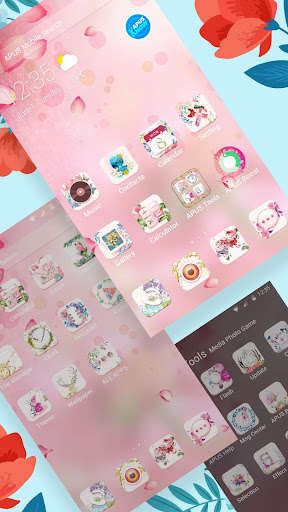 Play Beautiful Pink Girly Flowers theme & wallpapers  and enjoy Beautiful Pink Girly Flowers theme & wallpapers with UptoPlay