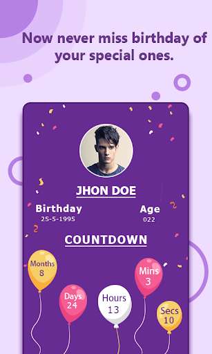 Play APK Birthday Countdown Meter  and enjoy Birthday Countdown Meter with UptoPlay com.ppn.birthdaycowndown