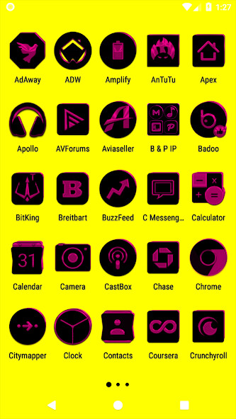Play Black and Pink Icon Pack 