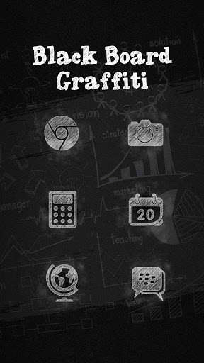Play APK Black Board Graffiti Theme  and enjoy Black Board Graffiti Theme with UptoPlay com.launcher.theme.t204879063