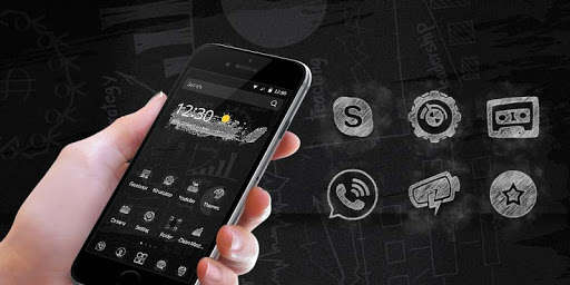 Play APK Black Board Graffiti Theme  and enjoy Black Board Graffiti Theme with UptoPlay com.launcher.theme.t204879063