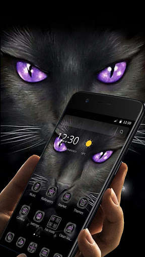Play APK Black Evil Cat Dark Theme  and enjoy Black Evil Cat Dark Theme with UptoPlay com.launcher.theme.t211811737