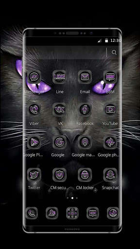 Play APK Black Evil Cat Dark Theme  and enjoy Black Evil Cat Dark Theme with UptoPlay com.launcher.theme.t211811737