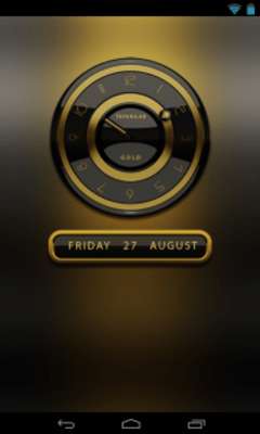 Play Black Gold clock widget Play Black Gold clock widget