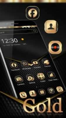 Play Black Gold Theme Wallpaper 