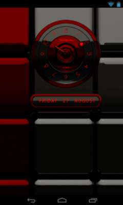 Play Black Red analog clock widget Play Black Red analog clock widget