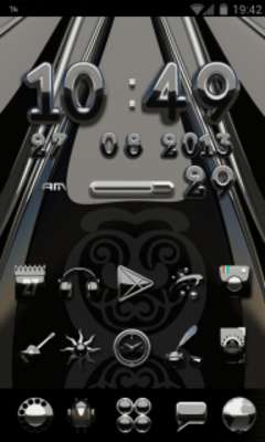 Play Black Silver GO Launcher Theme  Play Black Silver GO Launcher Theme