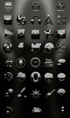 Play Black Silver GO Launcher Theme  Play Black Silver GO Launcher Theme