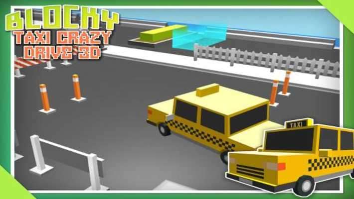 Play Blocky Taxi Crazy Drive Sim 3D 