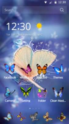 Play Blue butterfly flower theme 