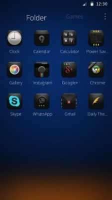 Play Blue Library. Theme for CM Launcher 