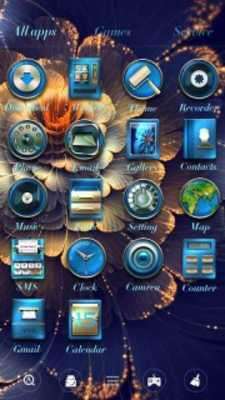 Play Blue Luxury GO Launcher Theme 