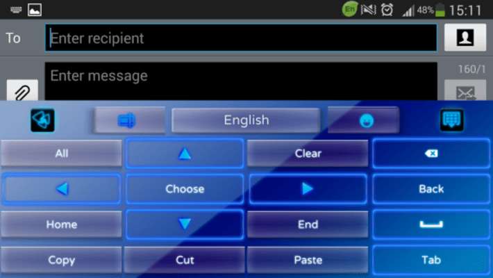 Play Blue Neon GO Keyboard theme 