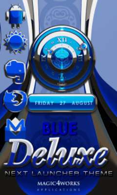 Play Blue S1 Next Launcher theme  Play Blue S1 Next Launcher theme