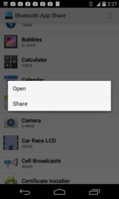 Play Bluetooth application share 