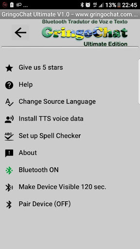Play Bluetooth Simultaneous Translator Voice GringoChat 