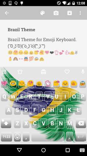 Play APK Brazil Emoji Keyboard Skin  and enjoy Brazil Emoji Keyboard Skin with UptoPlay com.kkkeyboard.emoji.keyboard.theme.Brazil